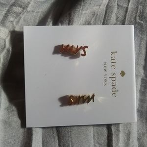 Kate Spade Say Yes Mrs earrings